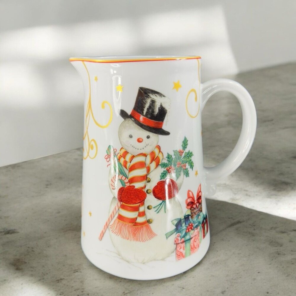 Williams Sonoma Twas The Night Before Christmas Ceramic Large Pitcher Carafe